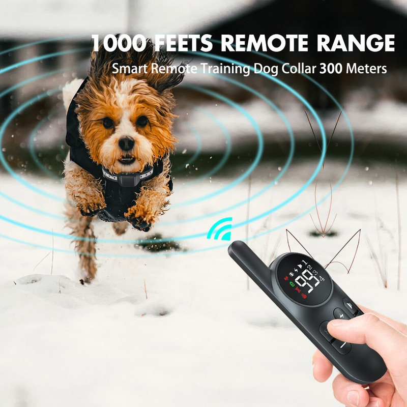 MASBRILL Ηλεκτρικό κολάρο εκπαίδευσης σκύλων IPX7 αδιάβροχο επαναφορτιζόμενο κολάρο κατοικίδιων ζώων αξεσουάρ για σκύλους