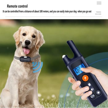 За 2 кучета 1000M Водоустойчив нашийник за токов удар Многорежимно акумулаторно устройство против лай
