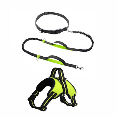 Σετ λουριών λουριών για σκύλους Ανακλαστική προσαρμογή λουρί ασφαλείας για κατοικίδιο ζώο με λαβή λουρί σκύλου για μικρό μεσαίο μεγάλο σκύλο