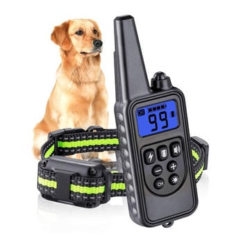 800m κολάρο εκπαίδευσης σκύλων LCD με τηλεχειριστήριο Pet Bark Stopper Σκύλος αδιάβροχα ηλεκτρικά κολάρα εκπαίδευσης με Beep Shock