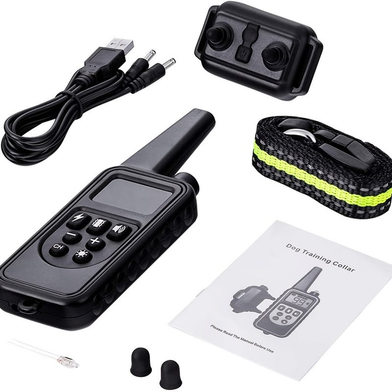800 m LCD-ekraaniga koerte treeningkaelarihm kaugjuhtimispuldiga lemmikloomade haukumistõkkega koerte veekindlad elektrilised treeningkaelarihmad helisignaaliga