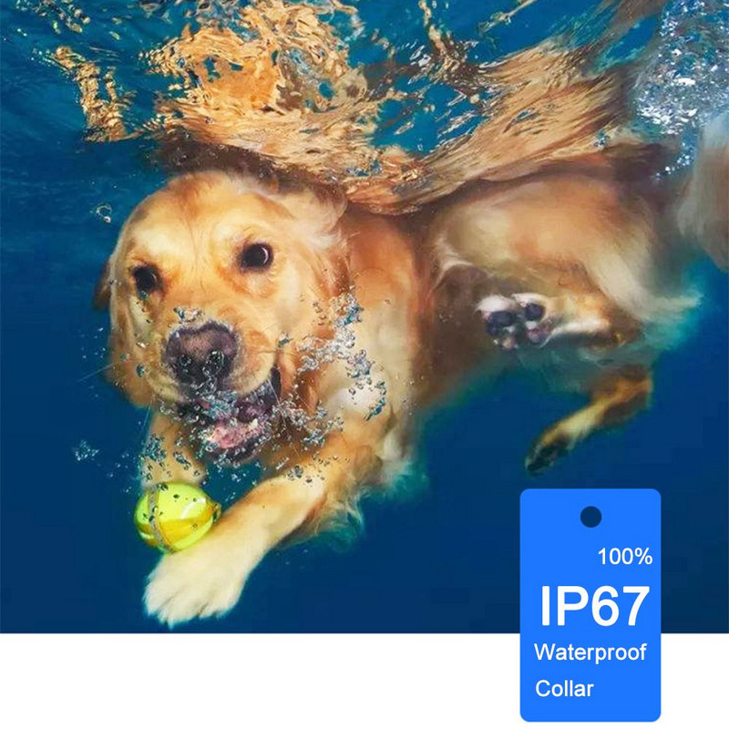 Kaugjuhtimispuldiga koerte šokikaelarihm, elektriline treeningkaelarihm koertele, laetav veekindel koerte treenimisrihm 3 režiimiga