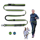 Υψηλής αντοχής αναδιπλούμενο λουρί σκύλου χωρίς χέρια για τρέξιμο, ρυθμιζόμενο αντανακλαστικό λουρί σκύλου για μεσαίου μεγέθους και μεγάλους σκύλους