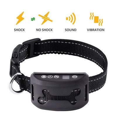 Κολάρο για σκύλους κατοικίδιων ζώων κατά του γαβγίσματος γιακά σκυλιών κατοικίδιων ζώων χωρίς γάβγισμα Αδιάβροχο επαναφορτιζόμενο κολάρο για εκπαίδευση κατοικίδιων ζώων