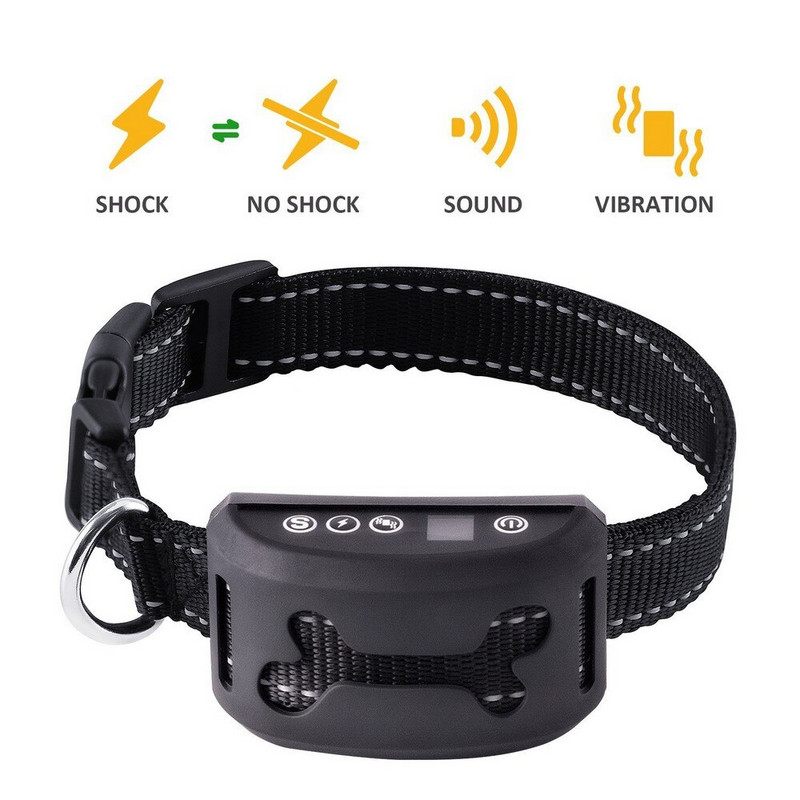 Κολάρο για σκύλους κατοικίδιων ζώων κατά του γαβγίσματος γιακά σκυλιών κατοικίδιων ζώων χωρίς γάβγισμα Αδιάβροχο επαναφορτιζόμενο κολάρο για εκπαίδευση κατοικίδιων ζώων