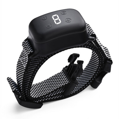 Väikese koera automaatne haukumise kaelarihm Laetav koeratreening elektriline haukumisvastane kaelarihm šokirežiimiga kutsikakoera jaoks