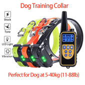 2500 Ft Koerte koolituskaelarihm lemmikloomade kaugvastuvõtja Laetav koera põrutusrihm haukumisvastane tööriist piiks vibratsioonišokk 3 režiimi