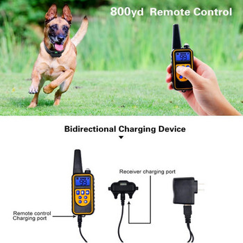 2500 Ft κολάρο εκπαίδευσης σκύλων Remote Receiver Rechargeable Dog Shock Collar Anti-Bark Tool Beep Vibration Shock 3 modes