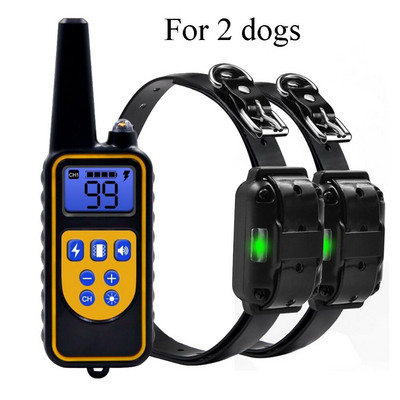 2500 Ft Koerte koolituskaelarihm lemmikloomade kaugvastuvõtja Laetav koera põrutusrihm haukumisvastane tööriist piiks vibratsioonišokk 3 režiimi