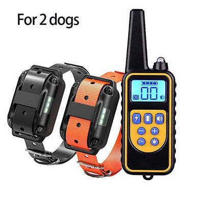 2500 Ft Koerte koolituskaelarihm lemmikloomade kaugvastuvõtja Laetav koera põrutusrihm haukumisvastane tööriist piiks vibratsioonišokk 3 režiimi