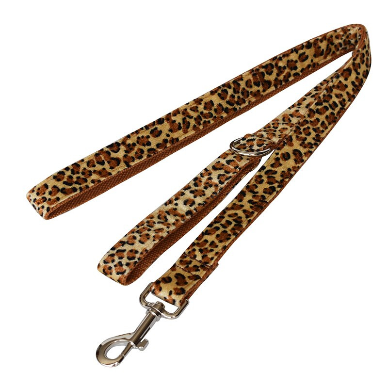 Guler de câine de culoare leopard, personalizat, gravat, nume de identificare, nailon reflectorizant, personalizat, set de lesă pentru zgarda de câine ID Nume Etichetă număr de telefon