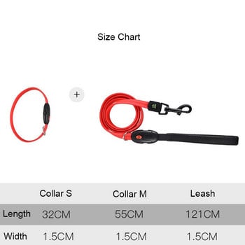 Safety Led Flash Dog Lead Nylon Dog Leash Led Glow Dog κολάρο για κουτάβι και σετ λουριών USB Επαναφορτιζόμενο φωτεινό κολάρο σκύλου