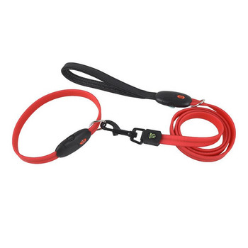 Safety Led Flash Dog Lead Nylon Dog Leash Led Glow Dog κολάρο για κουτάβι και σετ λουριών USB Επαναφορτιζόμενο φωτεινό κολάρο σκύλου