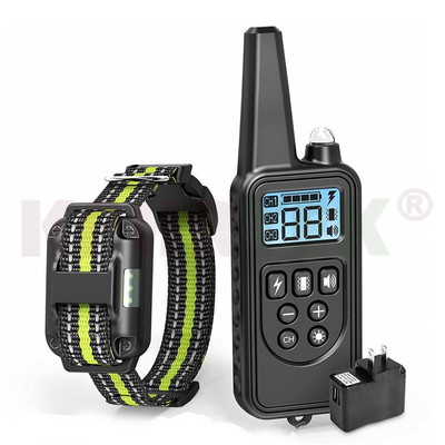 Ηλεκτρικό κολάρο εκπαίδευσης σκύλων Τηλεχειριστήριο κατοικίδιων ζώων, αδιάβροχο επαναφορτιζόμενο με οθόνη LCD για κραδασμούς ήχο κραδασμών όλων των μεγεθών