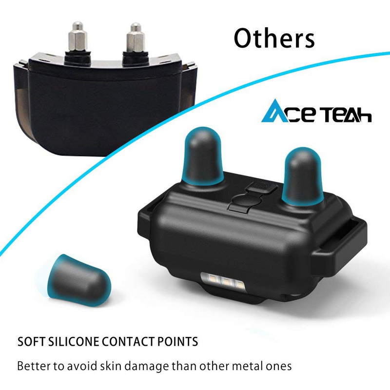 Ηλεκτρικό κολάρο εκπαίδευσης σκύλων Τηλεχειριστήριο κατοικίδιων ζώων, αδιάβροχο επαναφορτιζόμενο με οθόνη LCD για κραδασμούς ήχο κραδασμών όλων των μεγεθών