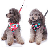 Ham pentru cățeluș pentru câini, model căpșuni, moale, respirabil, pentru buldog francez, seturi de lesă pentru pisici, câini mici SL