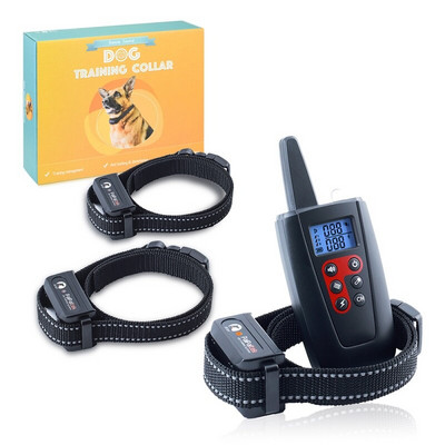 Zgardă electrică de dresaj pentru câini cu telecomandă Zgarda electrică de dresaj pentru câini de companie cu telecomandă Raza de acțiune de 1100 de metri, impermeabilă, reîncărcabilă