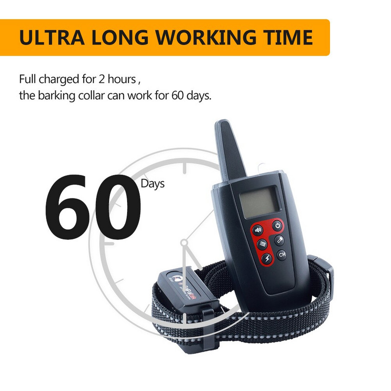 Zgardă electrică de dresaj pentru câini cu telecomandă Zgarda electrică de dresaj pentru câini de companie cu telecomandă Raza de acțiune de 1100 de metri, impermeabilă, reîncărcabilă