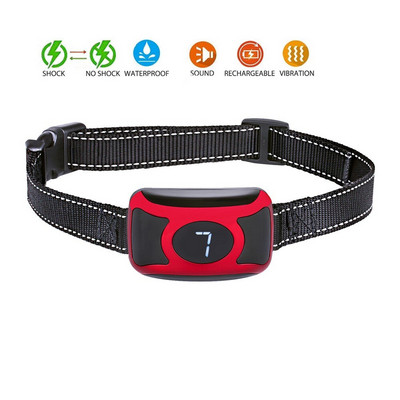 Κολάρο για σκύλους κατοικίδιων ζώων επαναφορτιζόμενο αδιάβροχο κολάρο εκπαίδευσης χωρίς γαβγίσματα μπιπ κραδασμοί κραδασμοί κατά του γαβγίσματος κολάρο Stop Pet