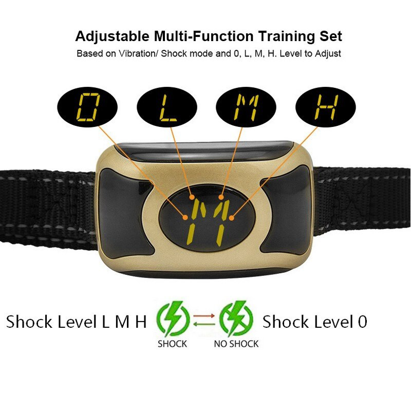 Κολάρο για σκύλους κατοικίδιων ζώων επαναφορτιζόμενο αδιάβροχο κολάρο εκπαίδευσης χωρίς γαβγίσματα μπιπ κραδασμοί κραδασμοί κατά του γαβγίσματος κολάρο Stop Pet