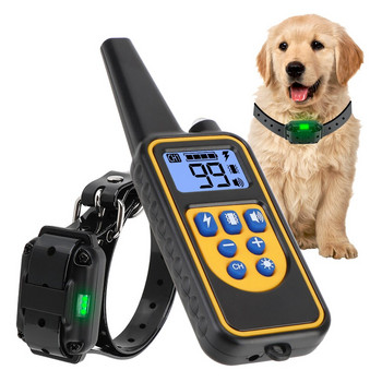 Дистанционно управление HOOMIN с LCD дисплей Продукти за домашни любимци IP67 Водоустойчив електрически акумулаторен нашийник за обучение на кучета за домашни любимци 800 м