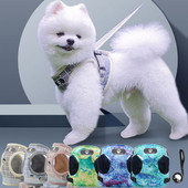 Lemmiklooma rinnarihma komplekt Kaelarihm koertele Aksessuaarid Koeravõrgust vest koerarakmed Kaelarihm Rihm Komplektid Veojõud Reguleeritav helkurrihm