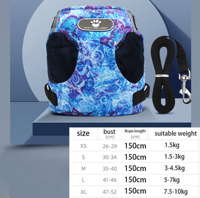 Lemmiklooma rinnarihma komplekt Kaelarihm koertele Aksessuaarid Koeravõrgust vest koerarakmed Kaelarihm Rihm Komplektid Veojõud Reguleeritav helkurrihm