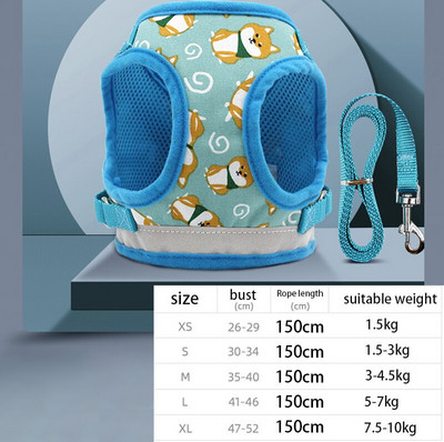 Lemmiklooma rinnarihma komplekt Kaelarihm koertele Aksessuaarid Koeravõrgust vest koerarakmed Kaelarihm Rihm Komplektid Veojõud Reguleeritav helkurrihm