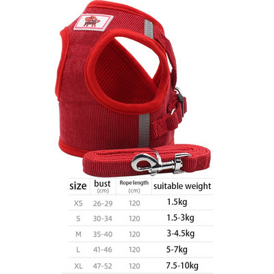 Lemmiklooma rinnarihma komplekt Kaelarihm koertele Aksessuaarid Koeravõrgust vest koerarakmed Kaelarihm Rihm Komplektid Veojõud Reguleeritav helkurrihm