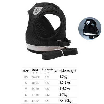 Lemmiklooma rinnarihma komplekt Kaelarihm koertele Aksessuaarid Koeravõrgust vest koerarakmed Kaelarihm Rihm Komplektid Veojõud Reguleeritav helkurrihm