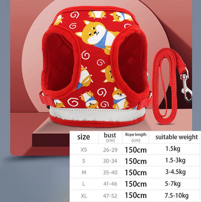 Lemmiklooma rinnarihma komplekt Kaelarihm koertele Aksessuaarid Koeravõrgust vest koerarakmed Kaelarihm Rihm Komplektid Veojõud Reguleeritav helkurrihm