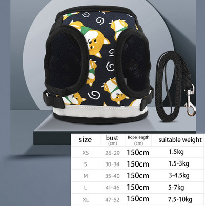 Lemmiklooma rinnarihma komplekt Kaelarihm koertele Aksessuaarid Koeravõrgust vest koerarakmed Kaelarihm Rihm Komplektid Veojõud Reguleeritav helkurrihm