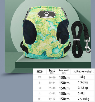 Lemmiklooma rinnarihma komplekt Kaelarihm koertele Aksessuaarid Koeravõrgust vest koerarakmed Kaelarihm Rihm Komplektid Veojõud Reguleeritav helkurrihm