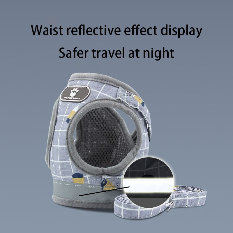 Lemmiklooma rinnarihma komplekt Kaelarihm koertele Aksessuaarid Koeravõrgust vest koerarakmed Kaelarihm Rihm Komplektid Veojõud Reguleeritav helkurrihm