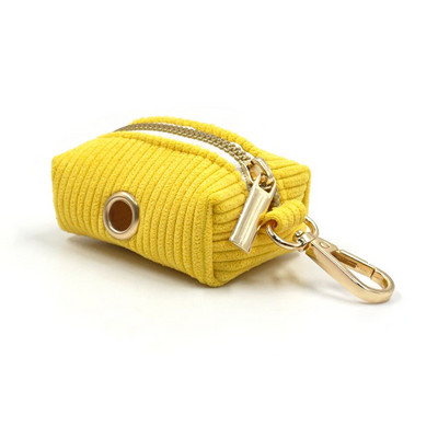 Κίτρινο Κοτλέ εξατομικευμένο λουρί για μικρά σκυλιά Πολυτελείς χρυσές πόρπες Ρυθμιζόμενο κολάρο σκύλου με λουρί με λουρί Shitzu