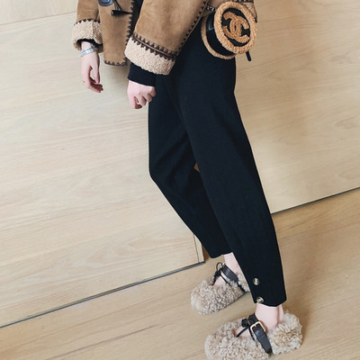 Madingos moteriškos užsegamos nėščiųjų kelnės