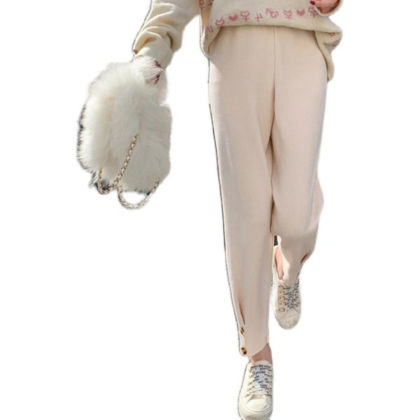 Madingos moteriškos užsegamos nėščiųjų kelnės