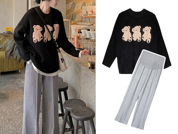 Casual ψηλόμεσο φούτερ με σκίσιμο