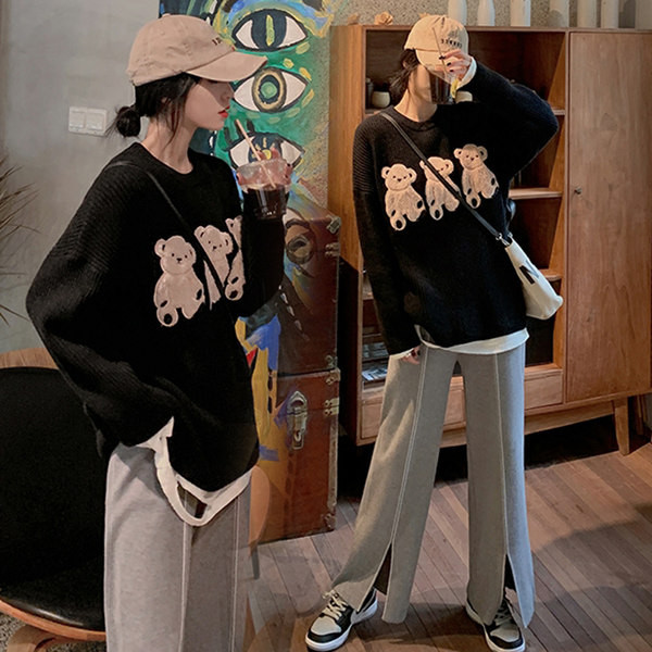 Casual ψηλόμεσο φούτερ με σκίσιμο