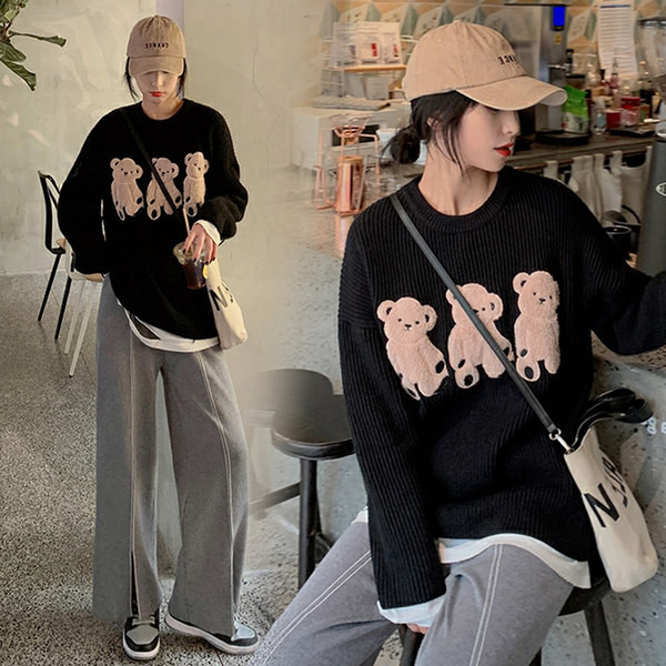 Casual ψηλόμεσο φούτερ με σκίσιμο