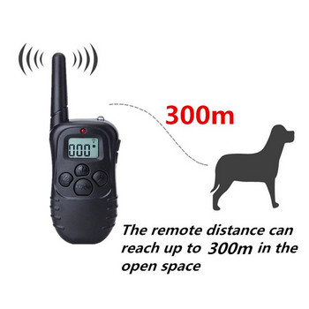 300 м електрически нашийник за обучение на кучета LCD дистанционно водоустойчиво дистанционно управление за домашни любимци с за всички размери шок вибрация звук нашийник за домашни любимци