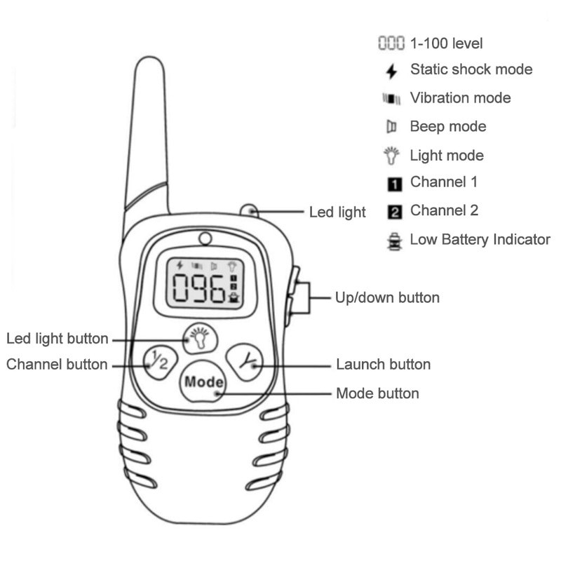 Ηλεκτρικό κολάρο εκπαίδευσης σκύλων 300m Τηλεχειριστήριο LCD αδιάβροχο τηλεχειριστήριο για κατοικίδια με κραδασμούς για όλα τα μεγέθη κολάρο κατοικίδιων ζώων