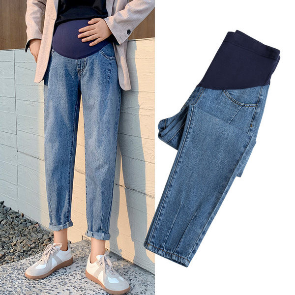 Blugi de maternitate eleganti cu talie inalta doua modele