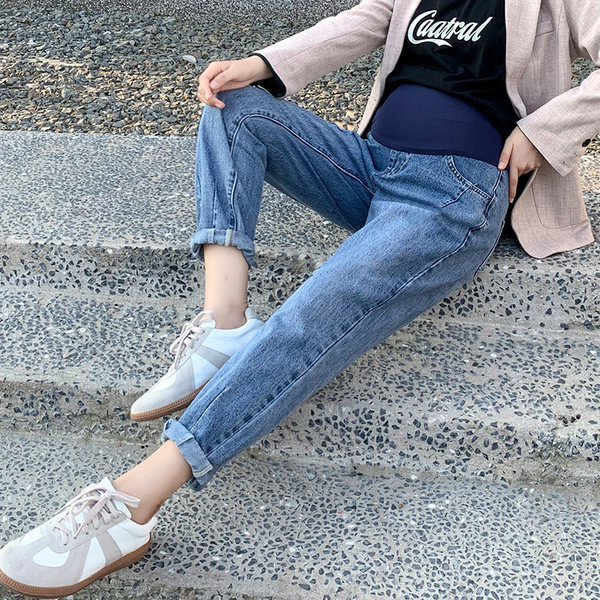 Blugi de maternitate eleganti cu talie inalta doua modele