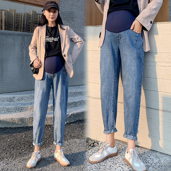 Blugi de maternitate eleganti cu talie inalta doua modele