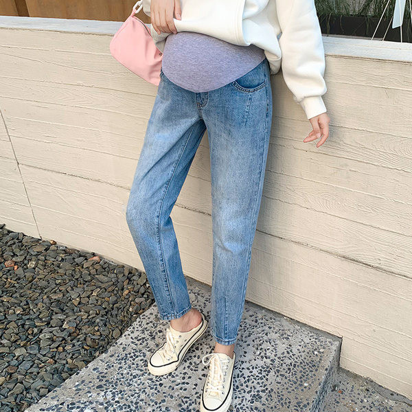 Blugi de maternitate eleganti cu talie inalta doua modele