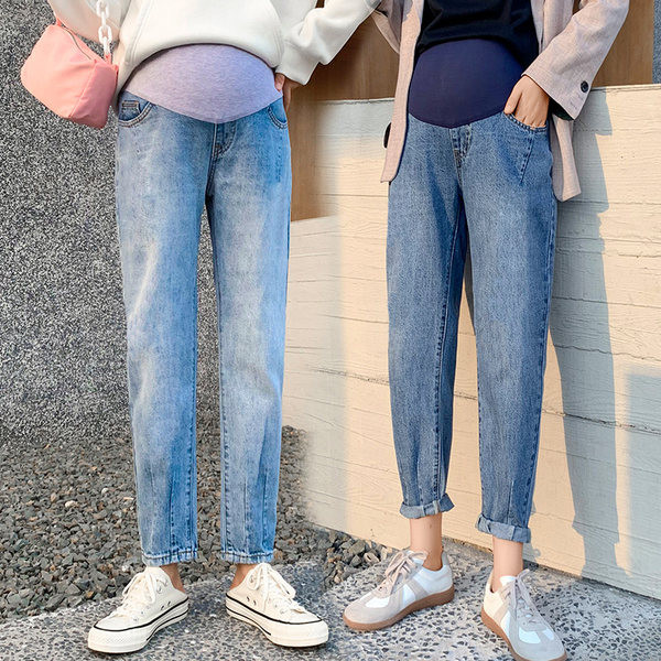 Blugi de maternitate eleganti cu talie inalta doua modele