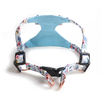 CAWAYI KENNEL Pet Harness + Leash Set Training Walking Heads for Small Cats Dogs Floral Print Harness Collar Adjust Leashes Set
