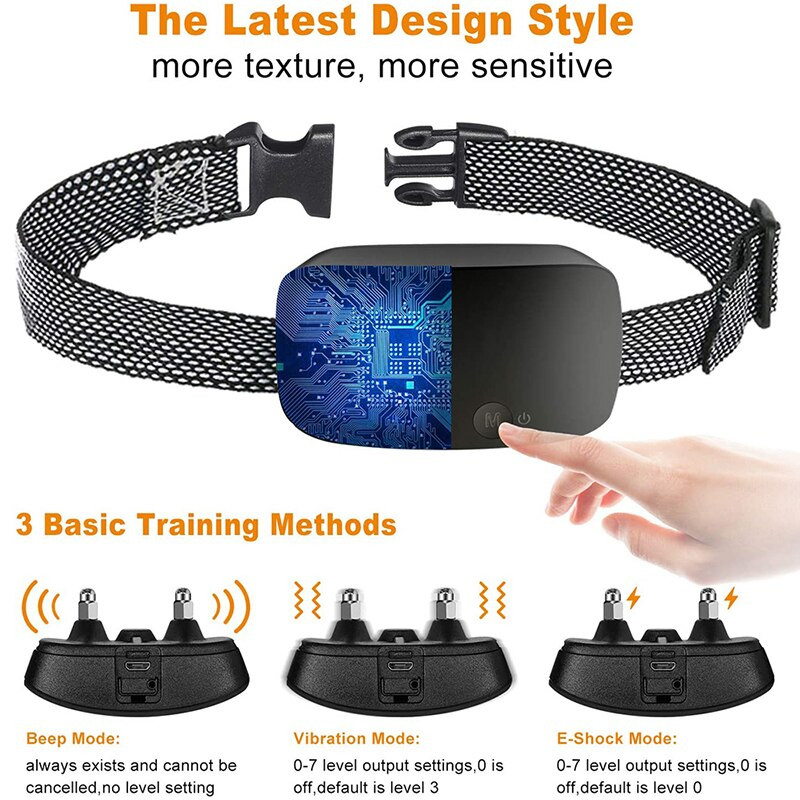 C2 automată anti lătrat pentru câini pentru animale de companie Guler reîncărcabil pentru lătrat Ip67 guler impermeabil pentru câini guler de dresaj câine