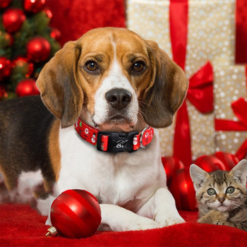 CAWAYI KENNEL Σετ Χριστουγεννιάτικων Προμηθειών Κολάρο σκύλου Χαριτωμένο κολάρο σκύλου με τόξο Τριγωνικό ρυθμιζόμενο κολάρο με επίδεσμο για διακόσμηση γάτας σκύλου